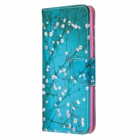 Custodia in pelle Samsung Galaxy A42 5G Albero In Fiore