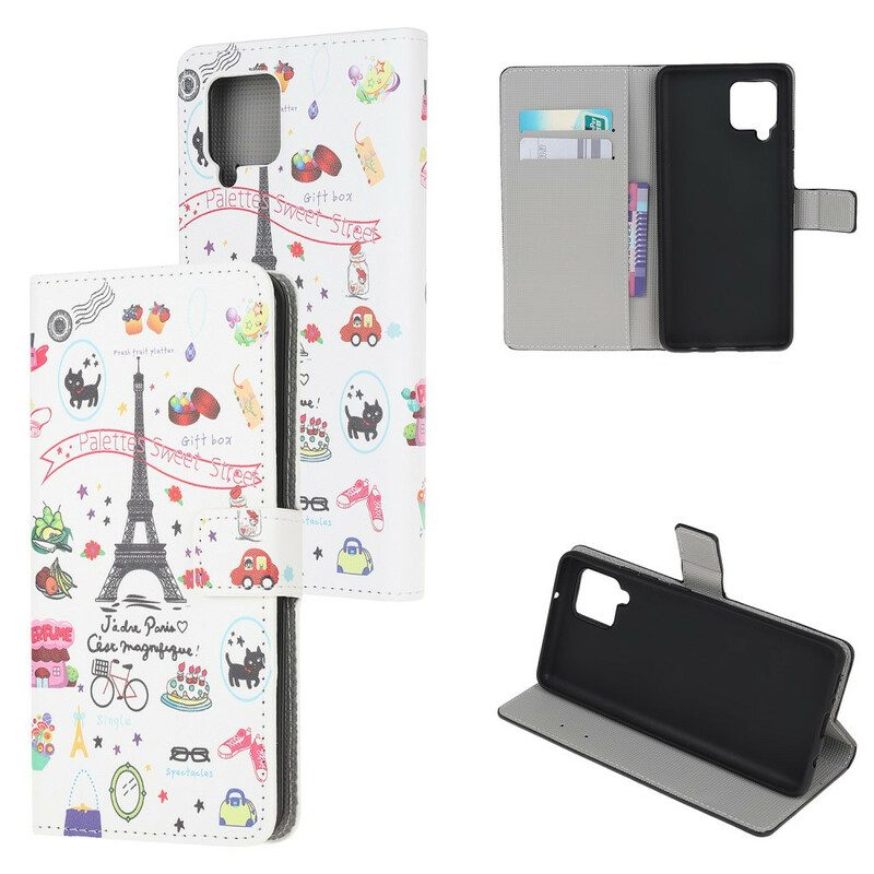 Custodia in pelle Samsung Galaxy A42 5G Amo Parigi