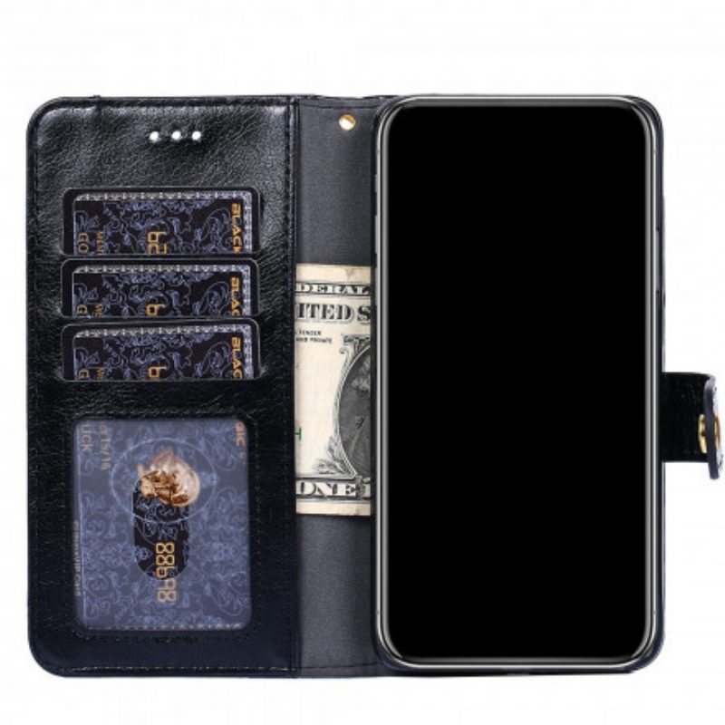 Custodia in pelle Samsung Galaxy A42 5G Borsa Con Cerniera