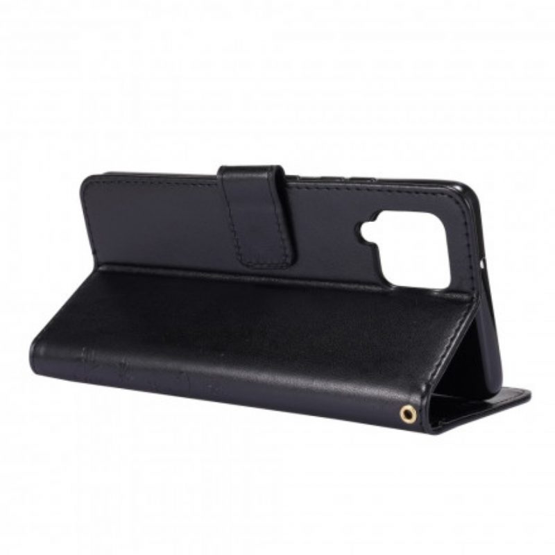 Custodia in pelle Samsung Galaxy A42 5G Farfalle Al Vento