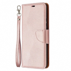 Custodia in pelle Samsung Galaxy A42 5G Folio Cover Litchi Rabat Obliquo