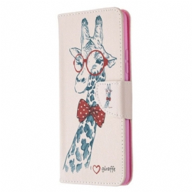 Custodia in pelle Samsung Galaxy A42 5G Giraffa Intelligente
