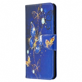 Custodia in pelle Samsung Galaxy A42 5G Re Farfalle