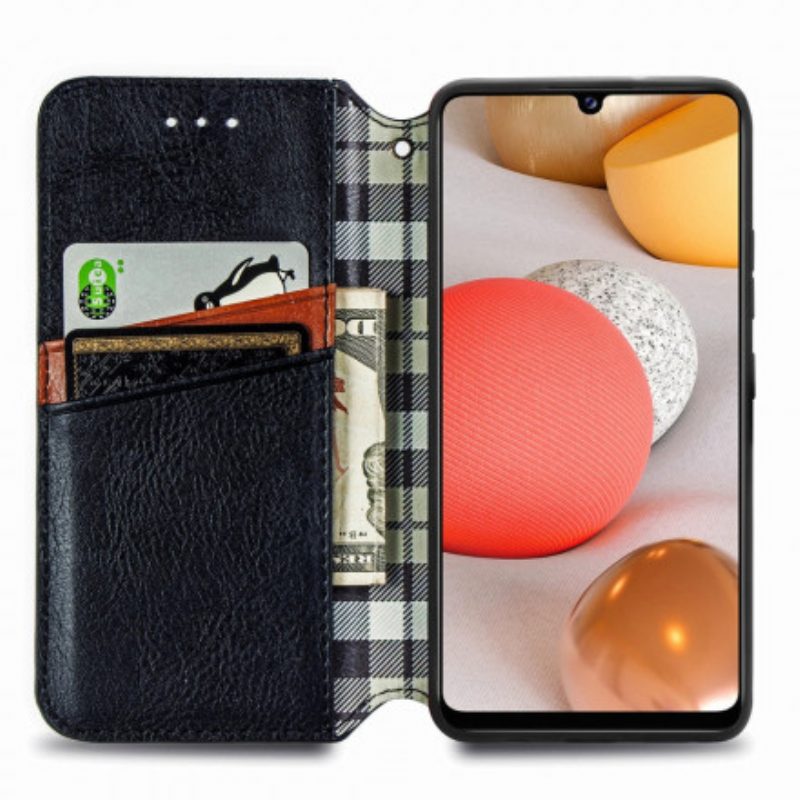 Folio Cover Samsung Galaxy A42 5G Custodia in pelle Texture Diamante Effetto Pelle
