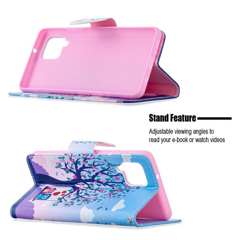 Folio Cover Samsung Galaxy A42 5G Gufi Sull'altalena