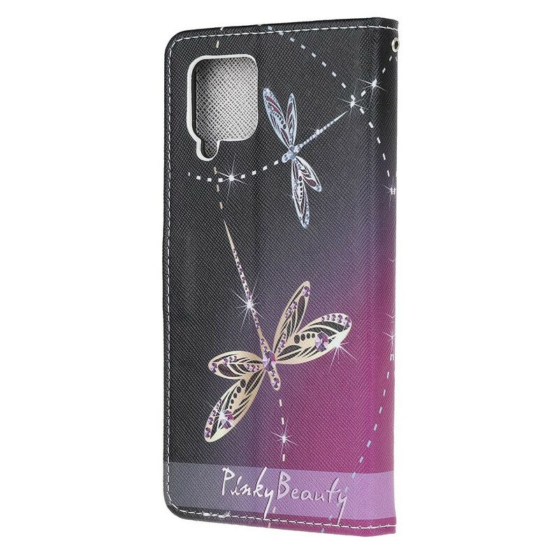 Folio Cover Samsung Galaxy A42 5G Libellule Strappy