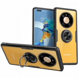 Cover Huawei Mate 40 Pro Anello Trasparente E Carbonio