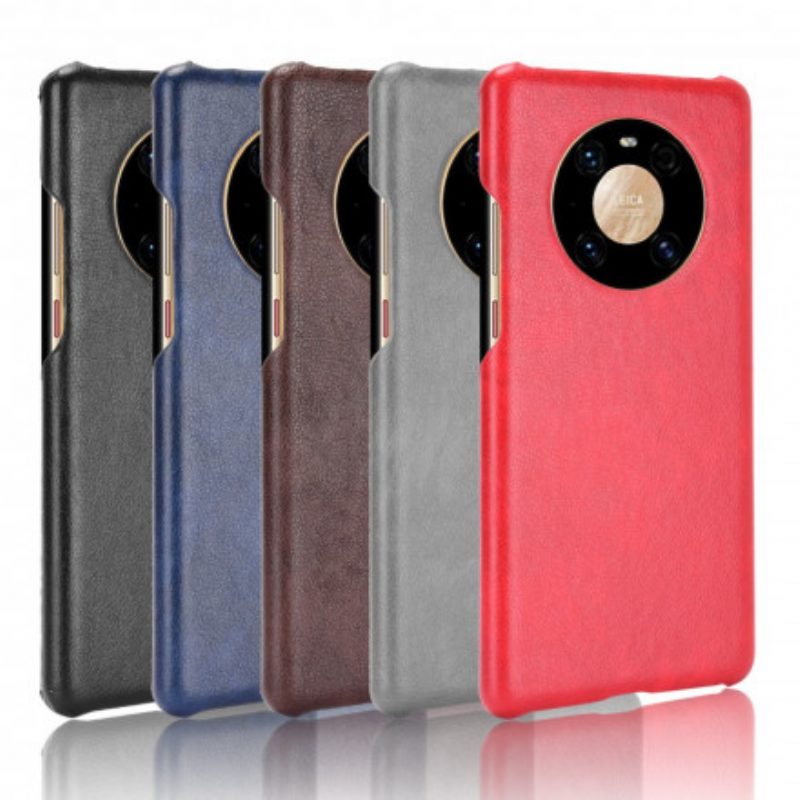 Cover Huawei Mate 40 Pro Effetto Pelle Litchi