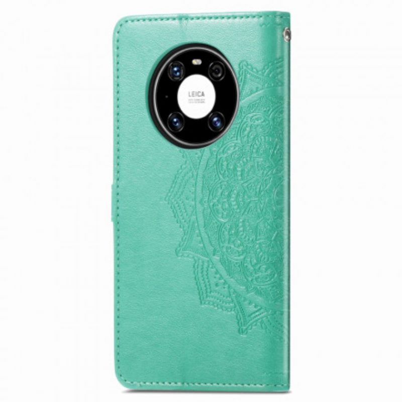 Custodia in pelle Huawei Mate 40 Pro Mandala Medioevo