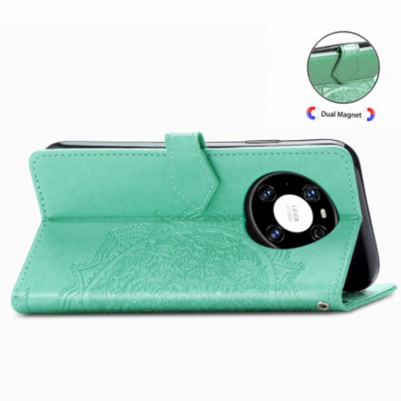 Custodia in pelle Huawei Mate 40 Pro Mandala Medioevo