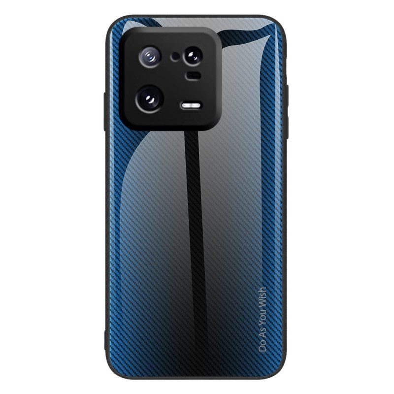 Cover Xiaomi 13 Pro Vetro Temperato Classico In Fibra Di Carbonio