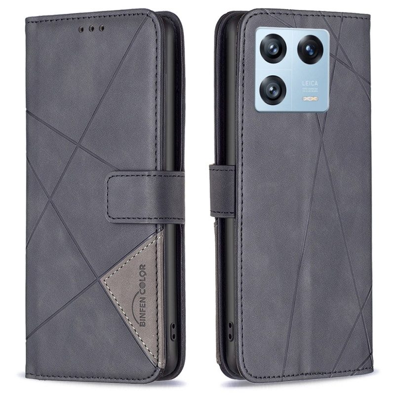 Custodia in pelle Xiaomi 13 Pro Binfen Color Diamanti