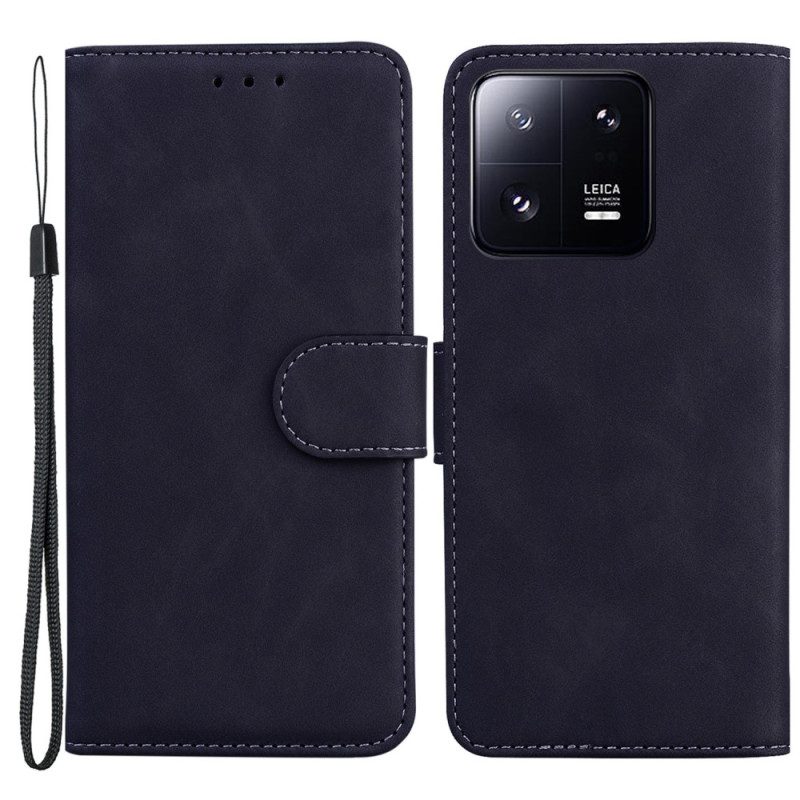 Custodia in pelle Xiaomi 13 Pro Cinturino Vintage