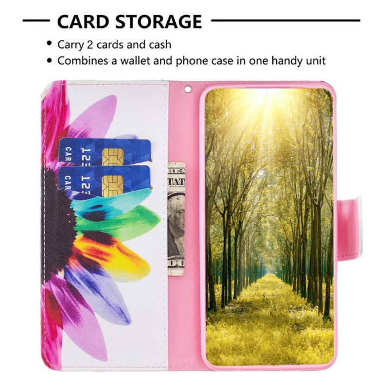 Custodia in pelle Xiaomi 13 Pro Fiore Dell'acquerello
