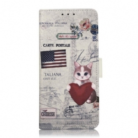 Custodia in pelle Xiaomi 13 Pro Gatto Viaggiatore