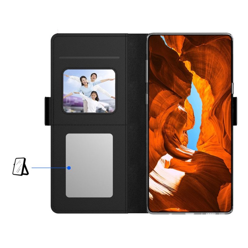 Custodia in pelle Xiaomi 13 Pro Specchio Removibile E Portacarte