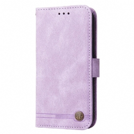 Custodia in pelle Xiaomi 13 Pro Stile In Pelle Con Rivetto Decorativo