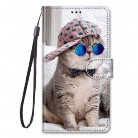 Custodia in pelle Xiaomi 13 Pro Yo Cat Con Cinturino