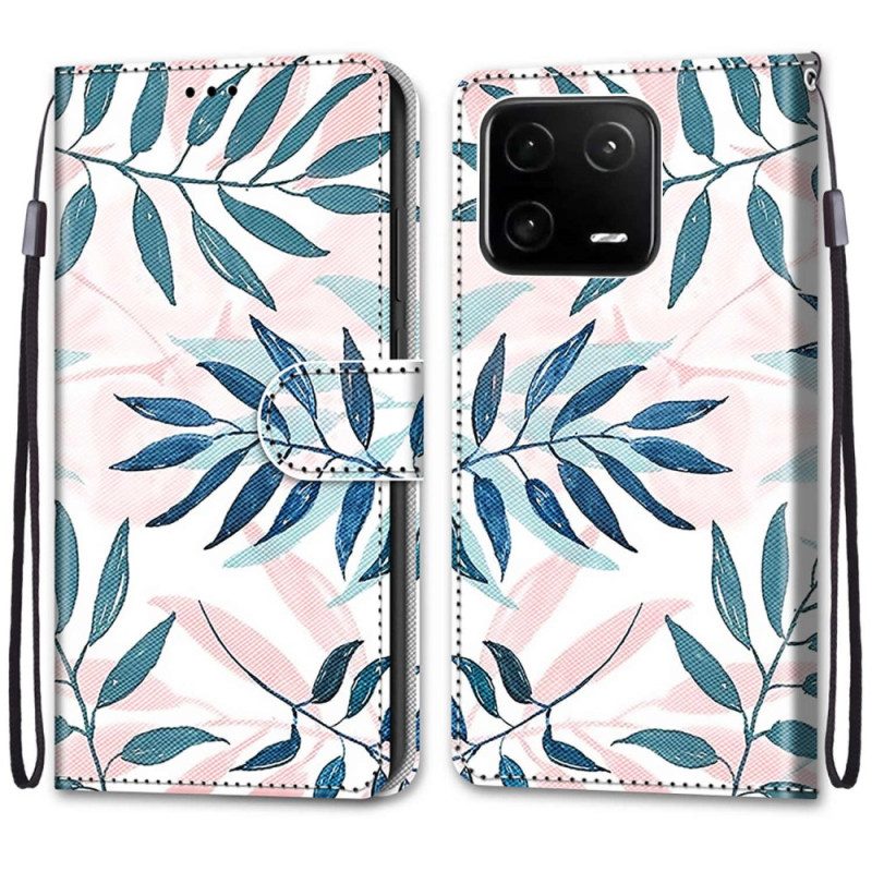 Folio Cover Xiaomi 13 Pro Grafica Con Cordino