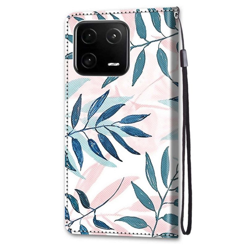 Folio Cover Xiaomi 13 Pro Grafica Con Cordino