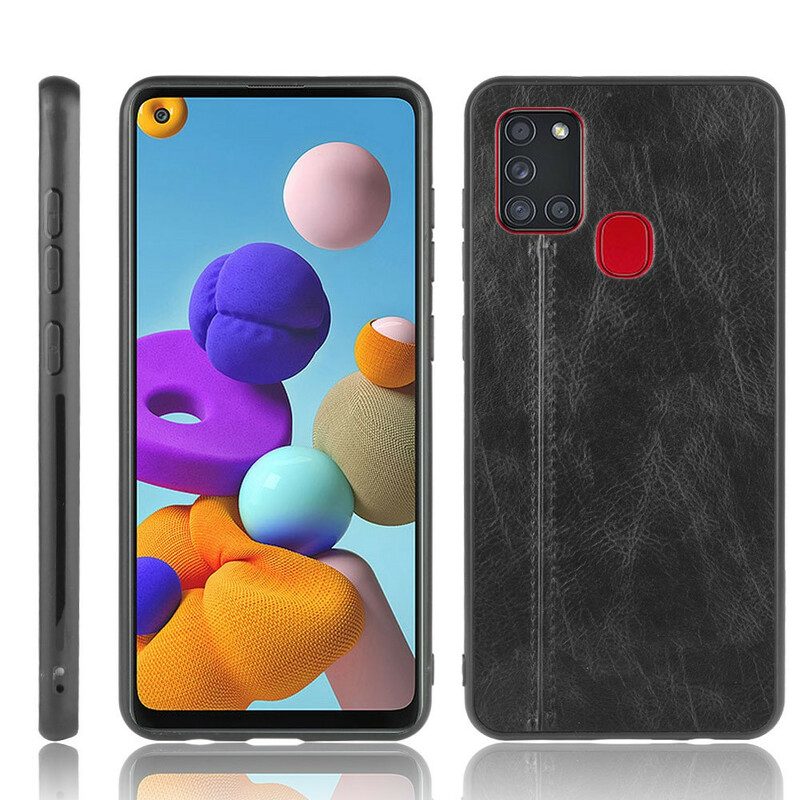 Cover Samsung Galaxy A21s Effetto Pelle Couture