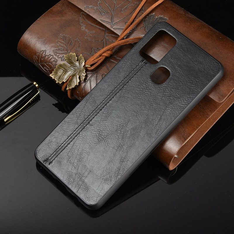 Cover Samsung Galaxy A21s Effetto Pelle Couture