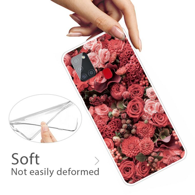 Cover Samsung Galaxy A21s Fiori Intensi