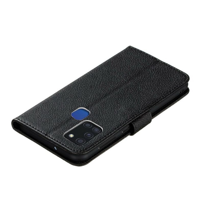 Custodia in pelle Samsung Galaxy A21s Ecopelle Vivi Il Tuo Sogno
