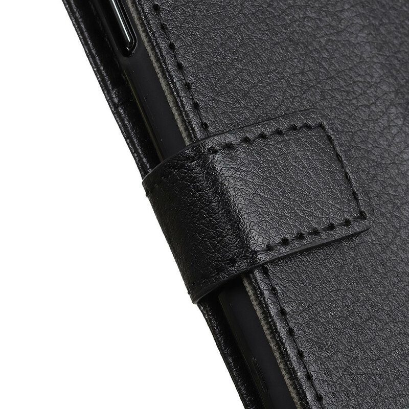 Custodia in pelle Samsung Galaxy A21s Singolo Litchi Ecopelle