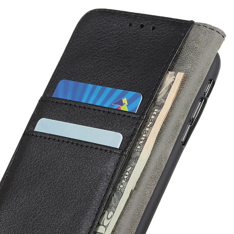 Custodia in pelle Samsung Galaxy A21s Singolo Litchi Ecopelle