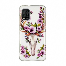 Cover Xiaomi Mi 10 Lite Alce Floreale Fluorescente