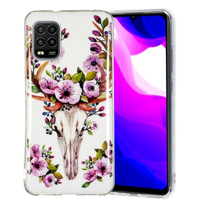 Cover Xiaomi Mi 10 Lite Alce Floreale Fluorescente
