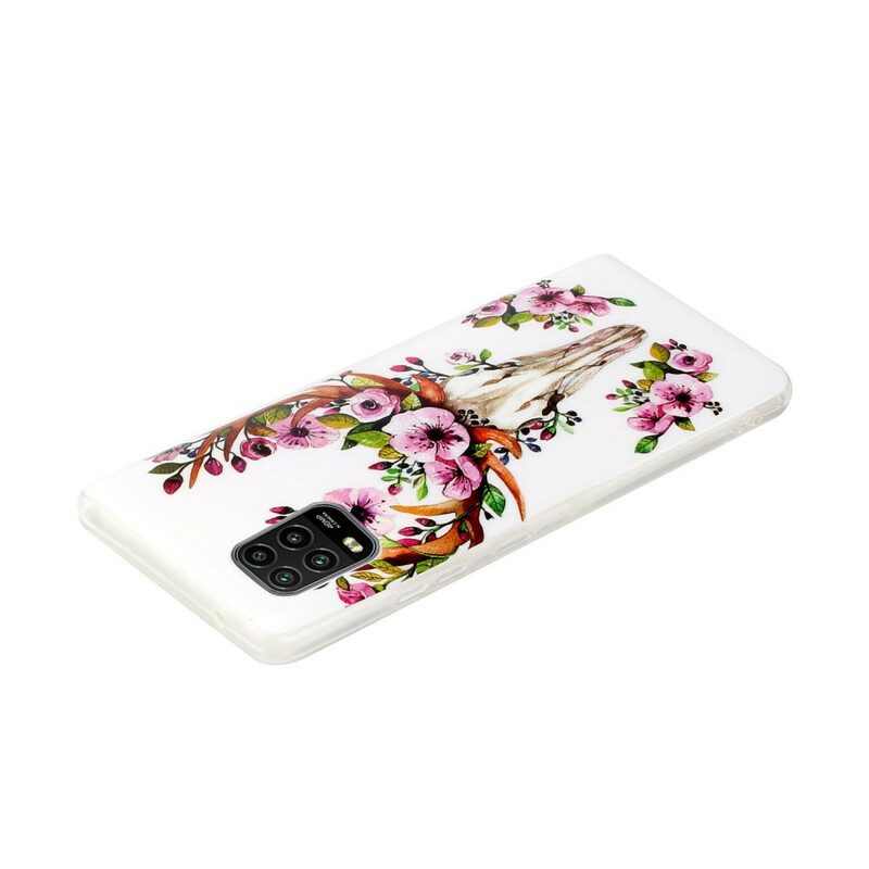 Cover Xiaomi Mi 10 Lite Alce Floreale Fluorescente