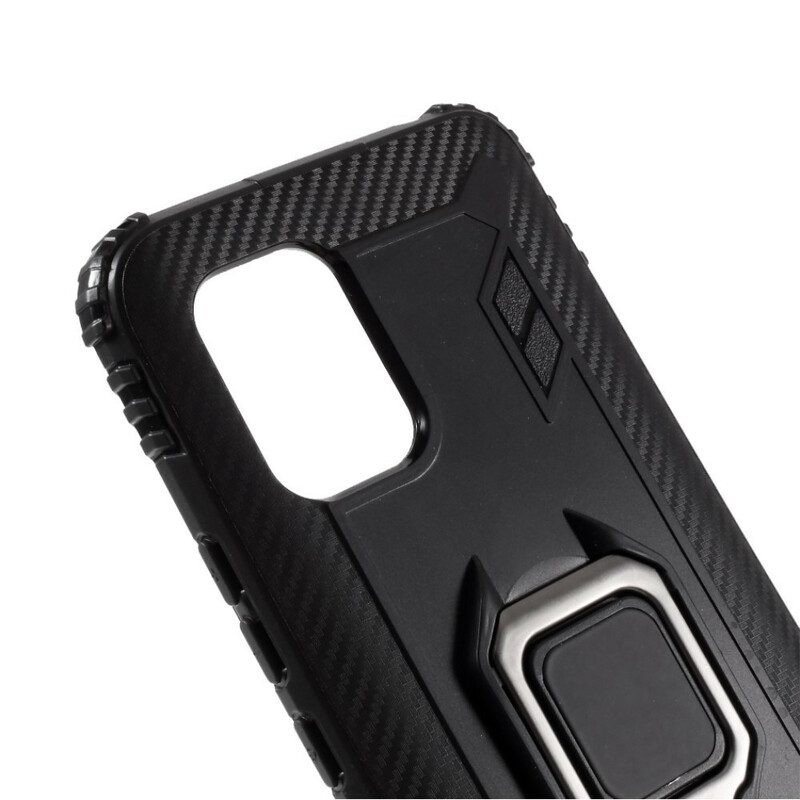 Cover Xiaomi Mi 10 Lite Anello E Stile In Fibra Di Carbonio