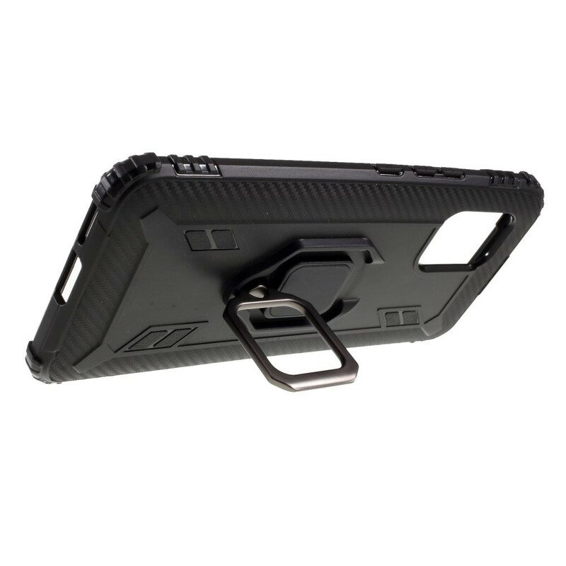 Cover Xiaomi Mi 10 Lite Anello E Stile In Fibra Di Carbonio