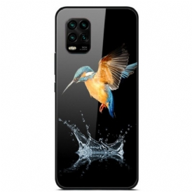 Cover Xiaomi Mi 10 Lite Corona Di Uccelli In Vetro Temperato