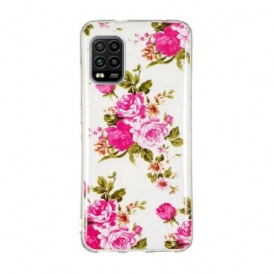 Cover Xiaomi Mi 10 Lite Fiori Liberty Fluorescenti