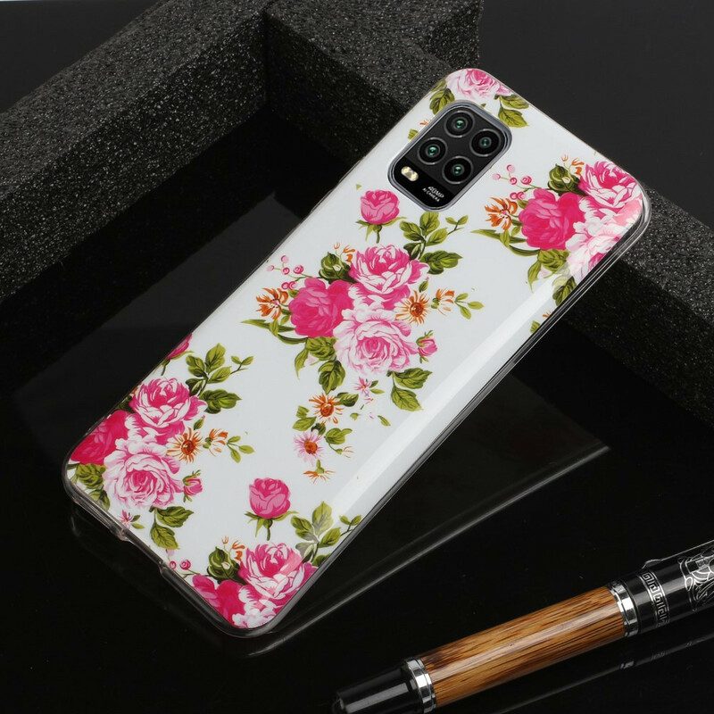 Cover Xiaomi Mi 10 Lite Fiori Liberty Fluorescenti