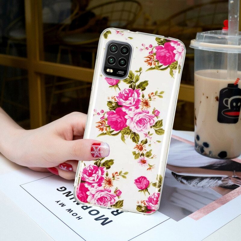 Cover Xiaomi Mi 10 Lite Fiori Liberty Fluorescenti