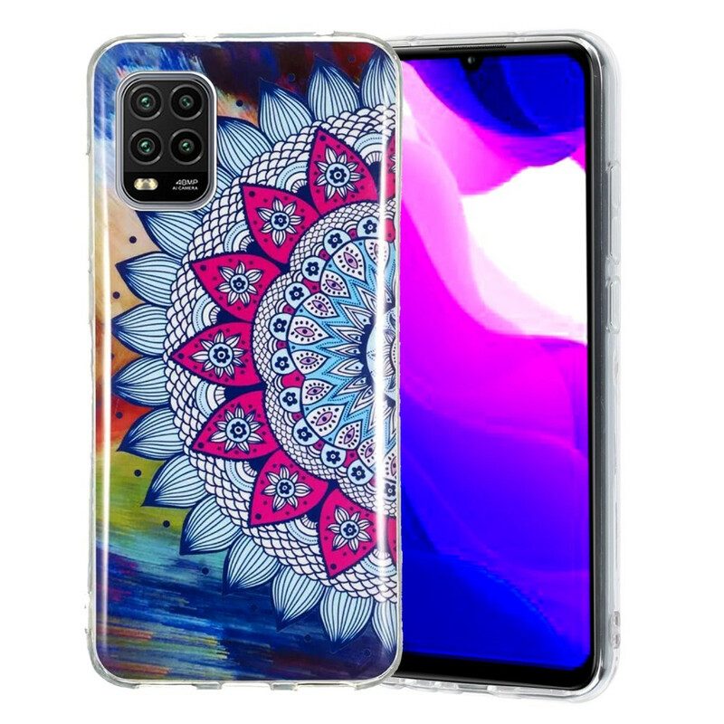Cover Xiaomi Mi 10 Lite Mandala Colorato Fluorescente