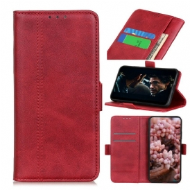 Custodia in pelle Xiaomi Mi 10 Lite Cuciture Sottili