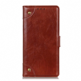 Custodia in pelle Xiaomi Mi 10 Lite Effetto Pelle Nappa Anticata