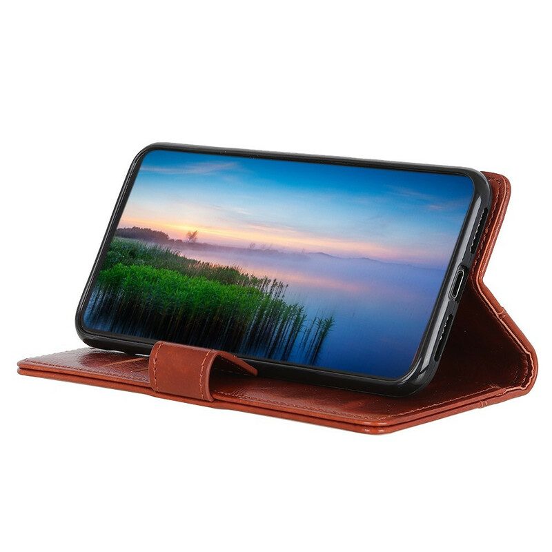 Custodia in pelle Xiaomi Mi 10 Lite Effetto Pelle Nappa Anticata