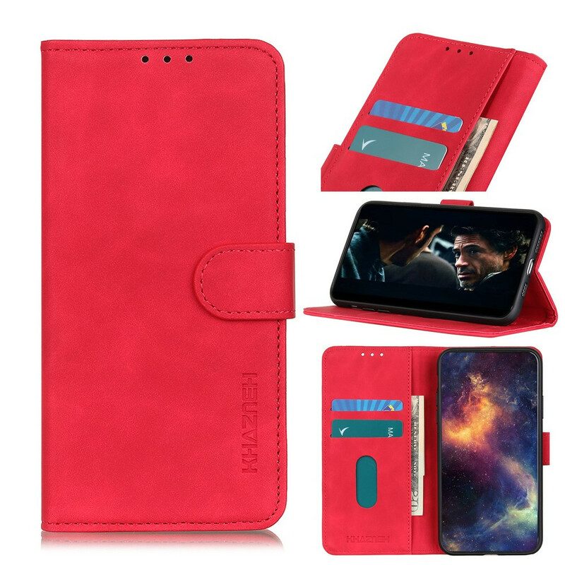 Custodia in pelle Xiaomi Mi 10 Lite Effetto Pelle Vintage Opaca Khazneh