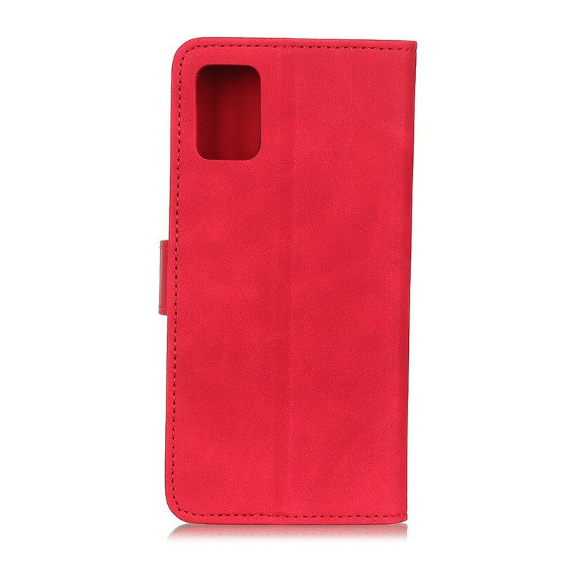 Custodia in pelle Xiaomi Mi 10 Lite Effetto Pelle Vintage Opaca Khazneh