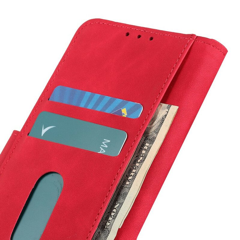 Custodia in pelle Xiaomi Mi 10 Lite Effetto Pelle Vintage Opaca Khazneh