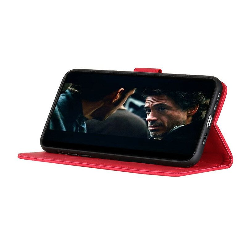 Custodia in pelle Xiaomi Mi 10 Lite Effetto Pelle Vintage Opaca Khazneh