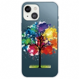 Cover iPhone 14 Plus Albero Dell'acquerello Senza Soluzione Di Continuità