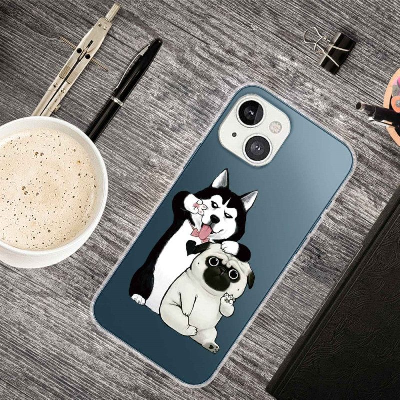 Cover iPhone 14 Plus Cani Divertenti