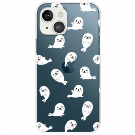 Cover iPhone 14 Plus Divertimento Senza Cuciture Dei Leoni Marini
